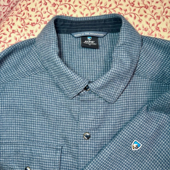 KUHL Men's Blue Gray DISPUTR Flannel Shirt - Picture 2 of 9